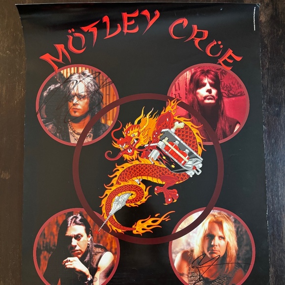 Motley Crue Signed Poster